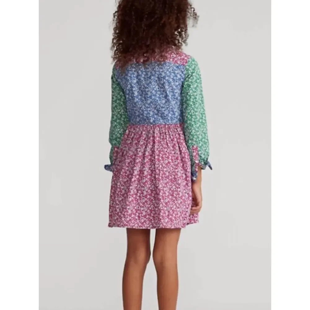 Polo Ralph Lauren floral color block shirtdress girls 6X